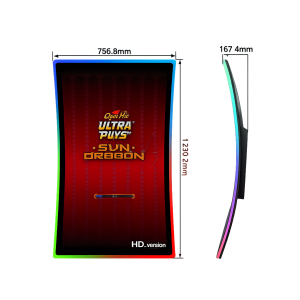 55 inch Curved  touch screen monitor with LED lights